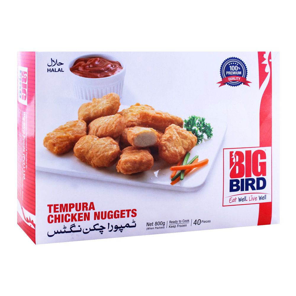 Big Bird Tempura Chicken Nuggets, 40 Pieces, 800gm - Main Image