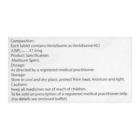 Medisure Laboratories Venice Tablet, 37.5mg, 20-Pack - Image 3