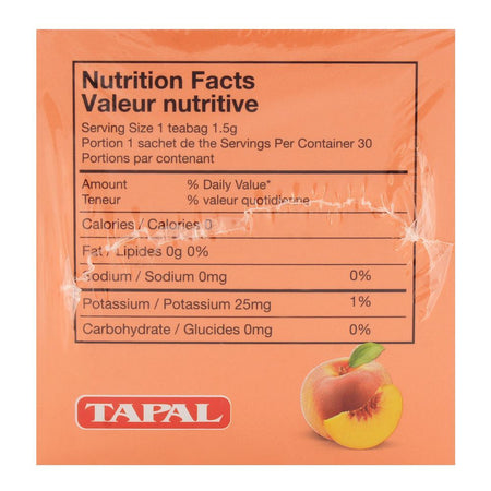 Tapal Tropical Peach Green Tea Bags 30-Pack - Image 2