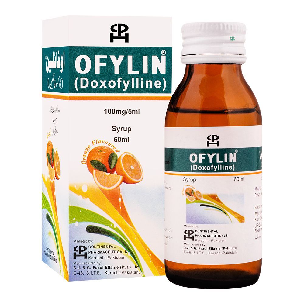 Continental Pharmaceuticals Ofylin Syrup, 100mg/5ml, 60ml - Main Image