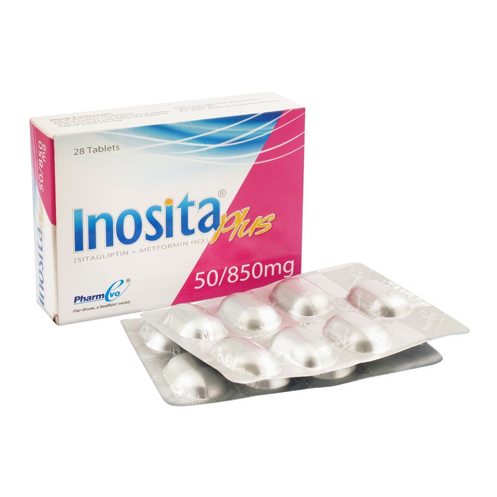PharmEvo Inosita Plus Tablet, 50/850mg, 28-Pack - Main Image