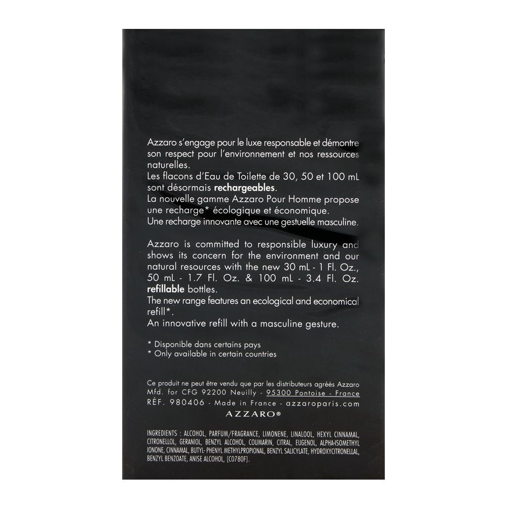 Azzaro Pour Homme Eau de Toilette 200ml - Image 3