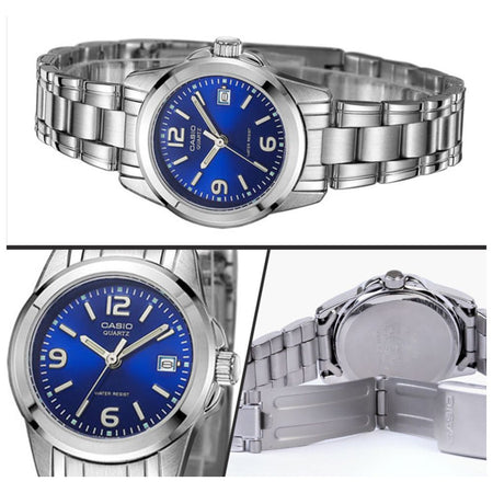 Casio Enticer Women's Blue Dial Stainless Steel Watch, LTP-1215A-2ADF - Image 2