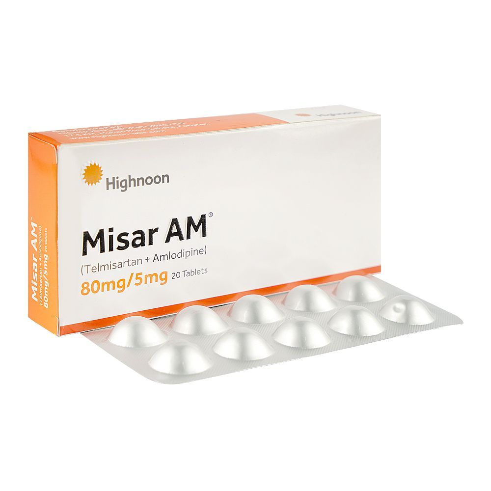 Highnoon Laboratories Misar Am Tablet, 80/5mg, 20-Pack - Main Image