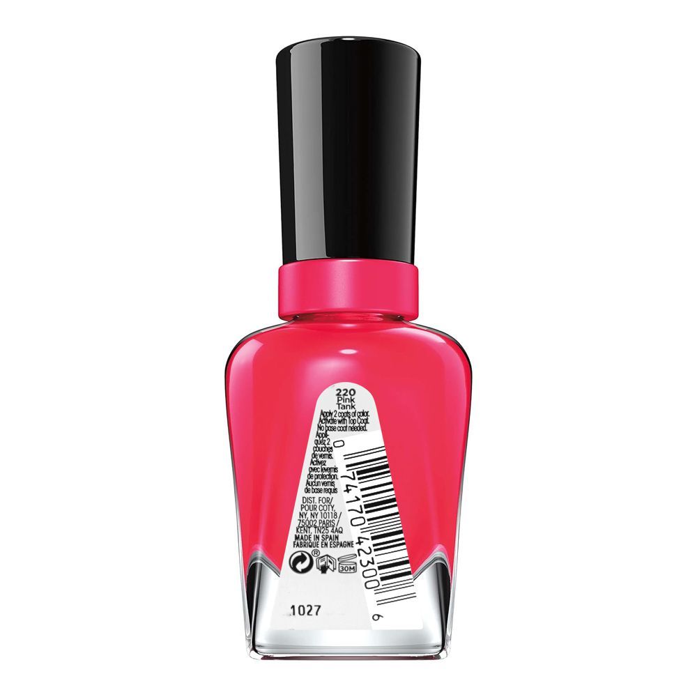 Sally Hansen Miracle Gel Nail Polish, 14.7ml, 220 Pink Tank - Image 2
