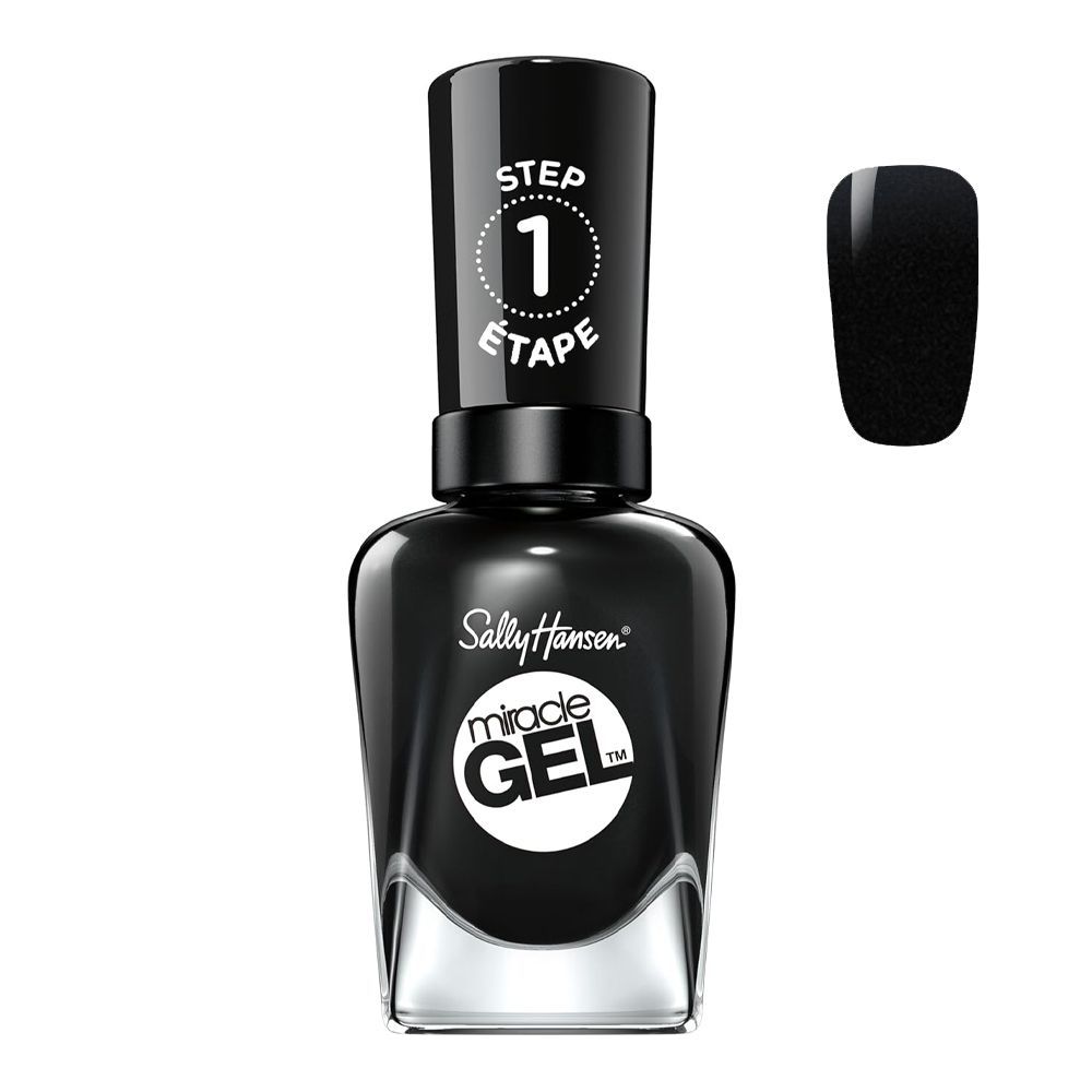 Sally Hansen Miracle Gel Nail Polish, 14.7ml, 460 Onyx-Pected - Main Image