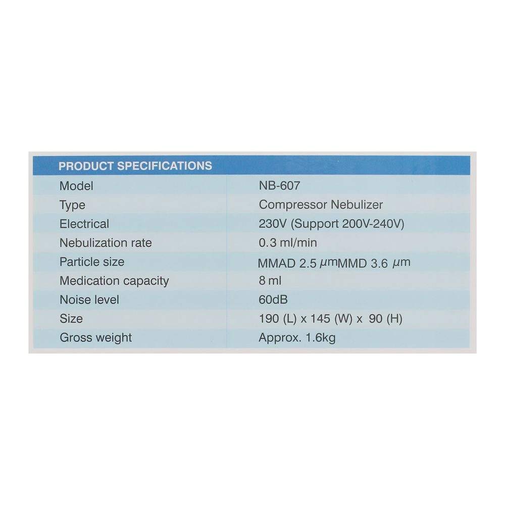 Certeza Nebulizer Compressor System, NB-607 - Image 5