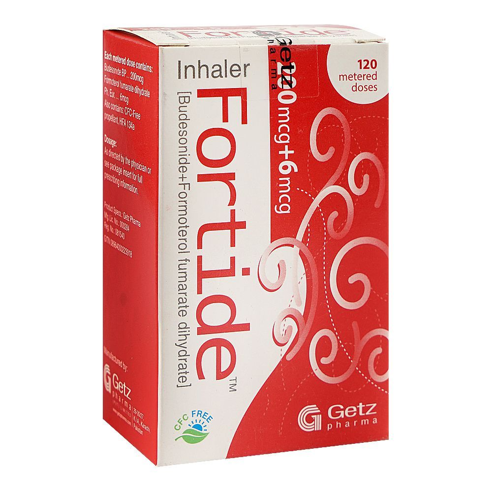 Getz Pharma Fortide Inhaler 200mcg + 6mcg, 120-Doses - Main Image