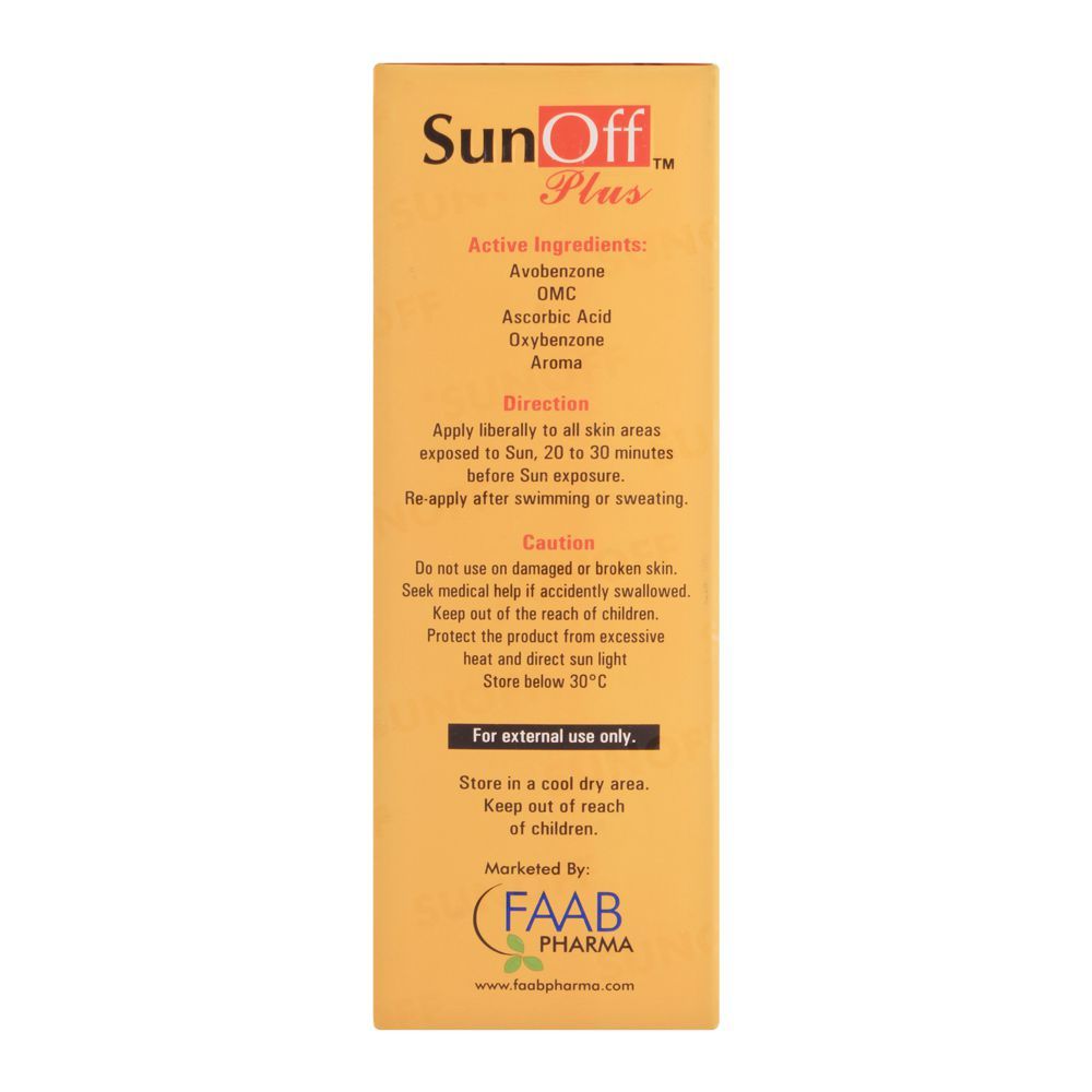 Sun Off Plus Sun Block Cream, SPF 70, Broad Spectrum UAV/UVB, 30g - Image 3