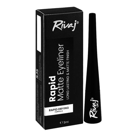 Rivaj UK Rapid Matte Eye Liner, Long Lasting & Matte Finish, Black, 3ml - Image 2