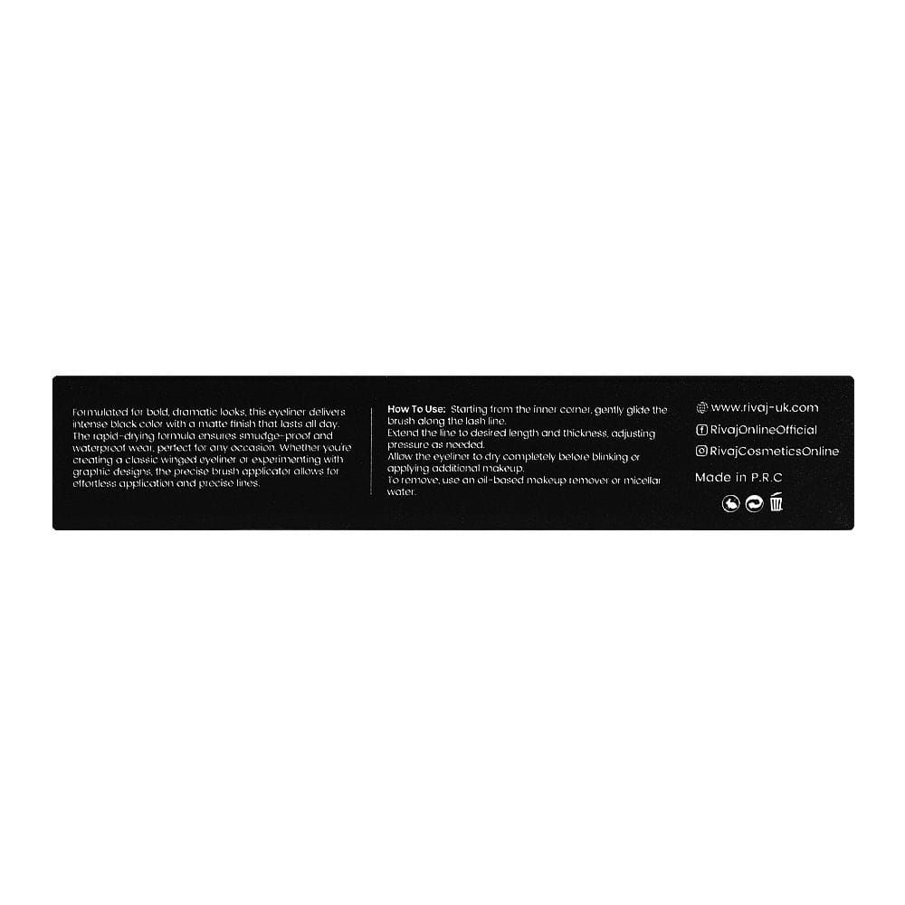 Rivaj UK Rapid Matte Eye Liner, Long Lasting & Matte Finish, Black, 3ml - Image 4