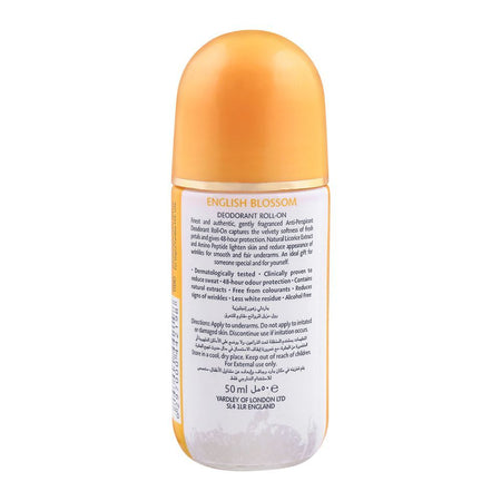 Yardley English Blossom Roll-On Deodorant, For Women, Alcohol Free, 50ml - Image 2