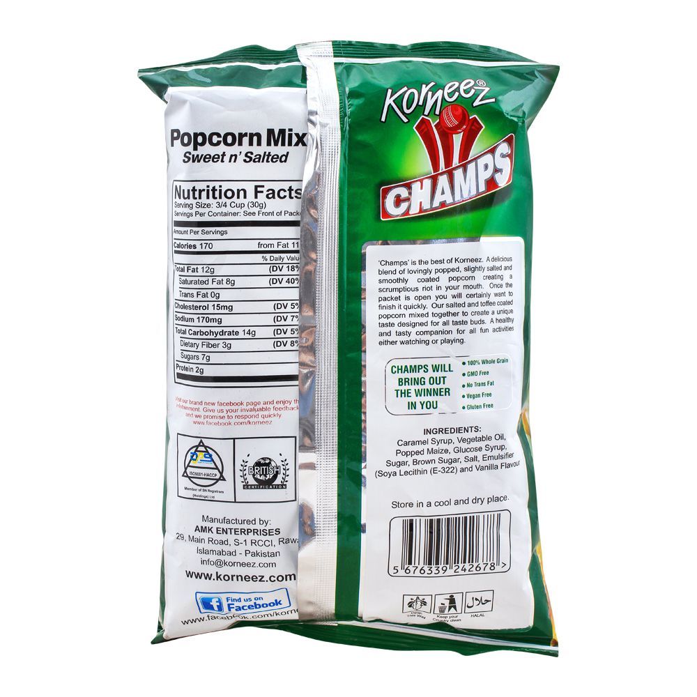 Korneez Champs Popcorn Mix, Sweet & Salted, 85g - Image 2