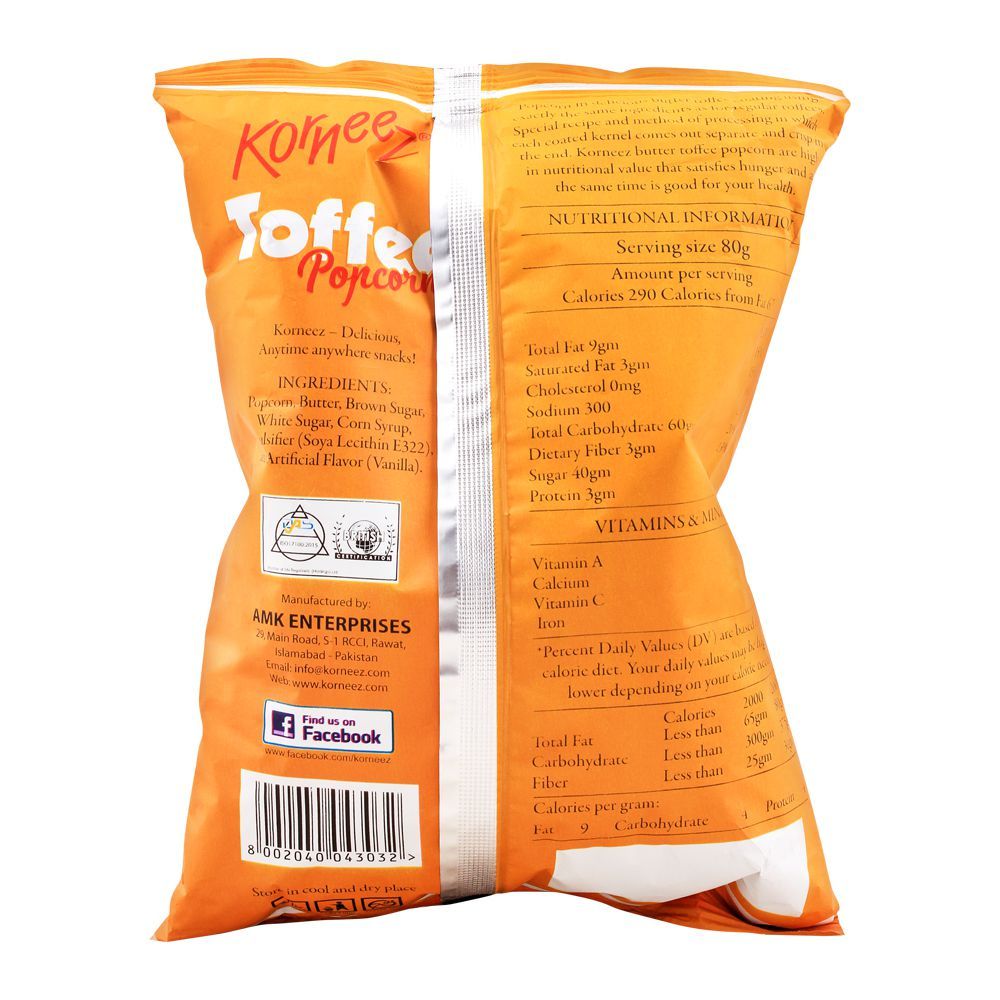 Korneez Toffee Popcorn, 80g - Image 2