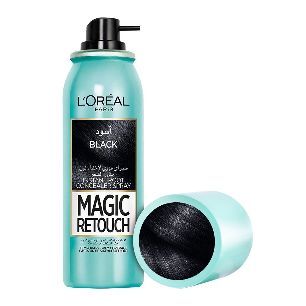 L'Oreal Paris Magic Retouch Instant Root Concealer Spray, Black, 75ml - Main Image