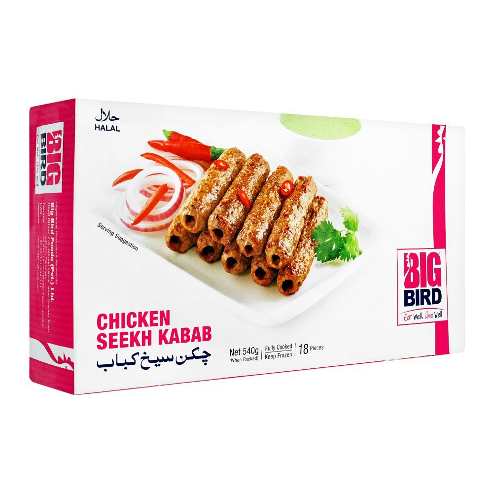 Big Bird Chicken Seekh Kabab, 18 Pieces, 540g - Main Image