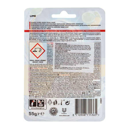 Domestos Power 5 Toilet Rim Block Hanger, Lime, 55g - Image 2