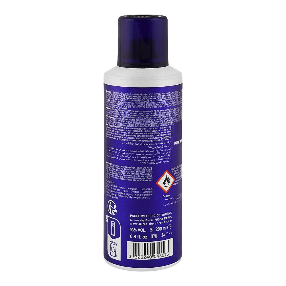 UDV Night For Men Deodorant Body Spray, 200ml - Image 2