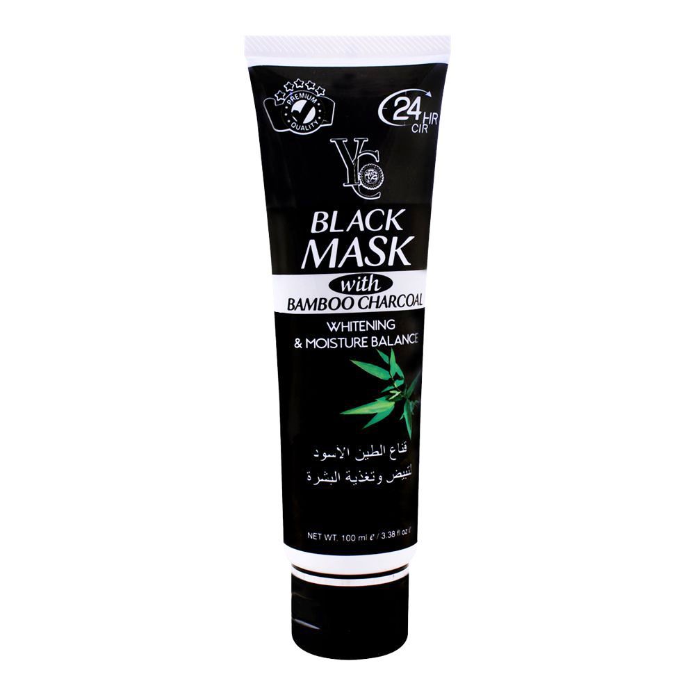 YC Black Mask With Bamboo Charcoal, 100ml - Main Image