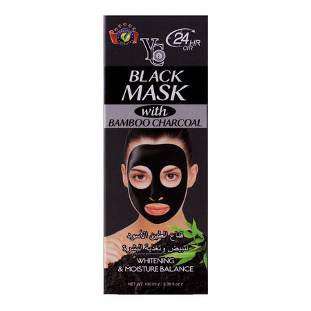 YC Black Mask With Bamboo Charcoal, 100ml - Image 4