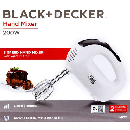 Black & Decker 3-Speed Hand Mixer, 200W, M170 - Image 2