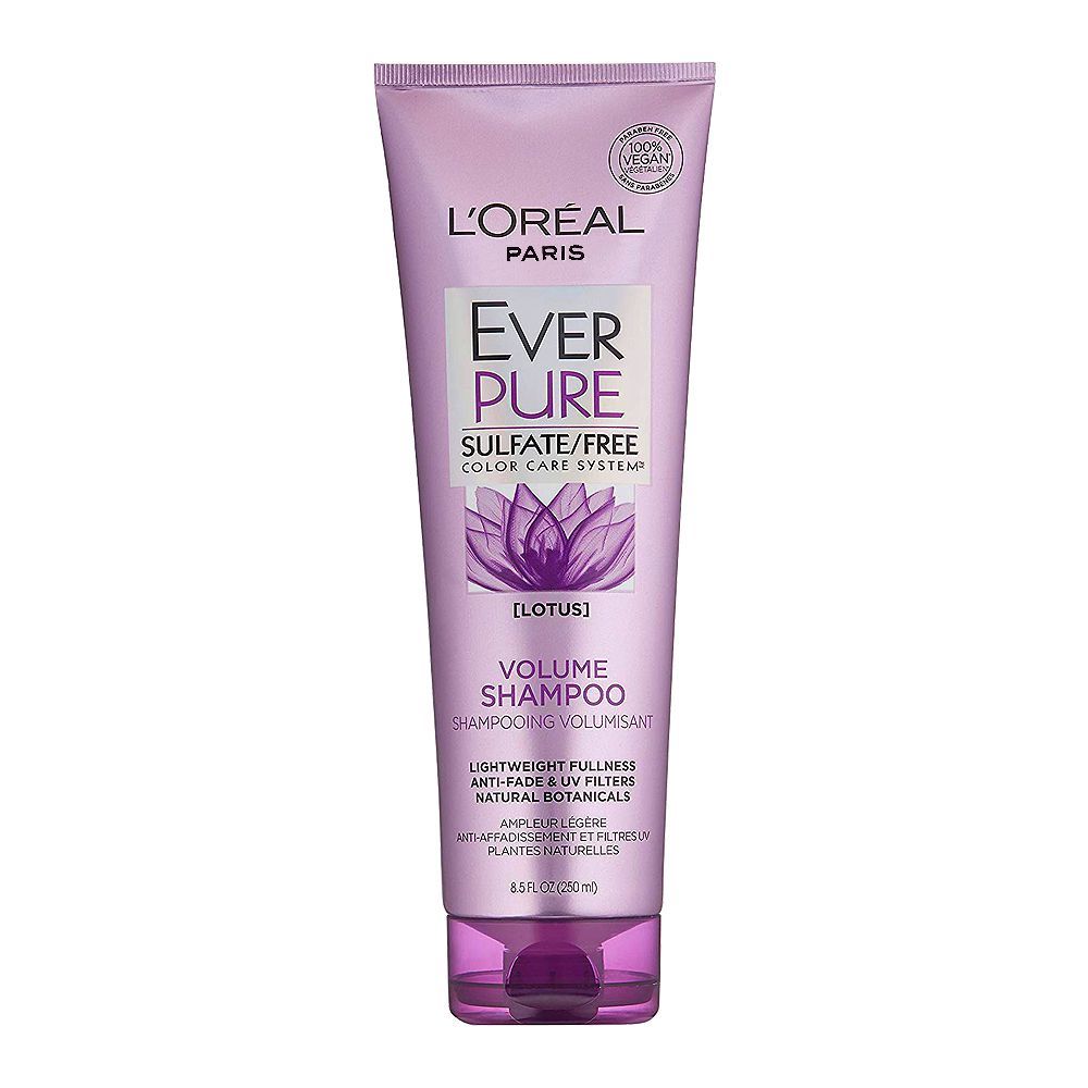 L'Oreal Paris Ever Pure Lotus Volume Shampoo, Sulfate Free, 250ml - Main Image