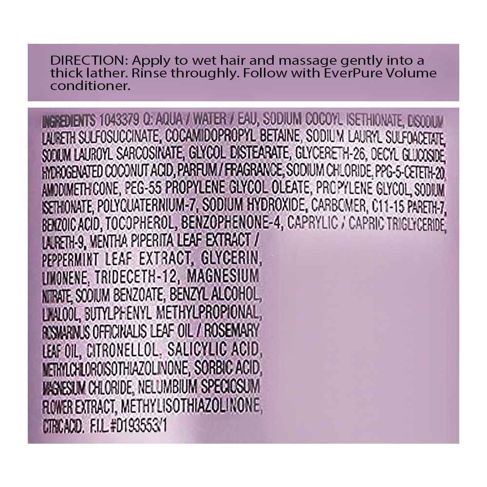 L'Oreal Paris Ever Pure Lotus Volume Shampoo, Sulfate Free, 250ml - Image 3