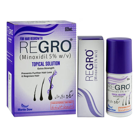 ReGro Topical Hair Regrowth Solution (Minoxidil 5%), 60ml - Main Image
