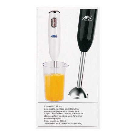 Anex Deluxe Hand Blender, 600W, 220-240V, 500ml Jar, White, AG-122 - Image 5