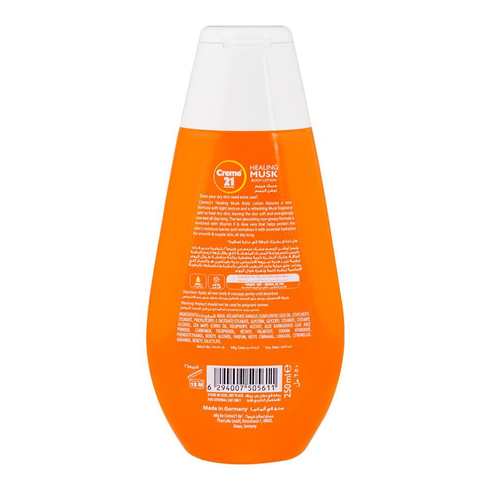 Creme 21 Healing Musk Body Lotion with Vitamin E & Aloe Vera, For All Skin Types, 250ml - Image 2