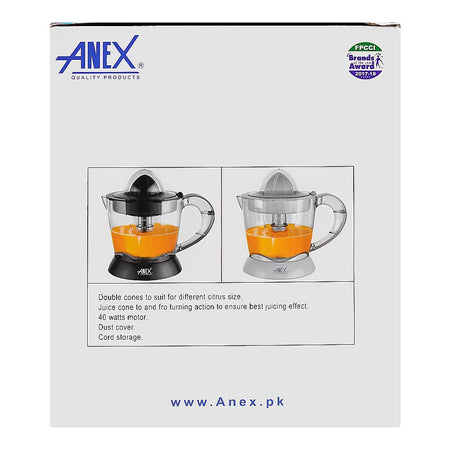 Anex Citrus Juicer With Dust Cover, 40W, Black, AG-2055 - Image 3