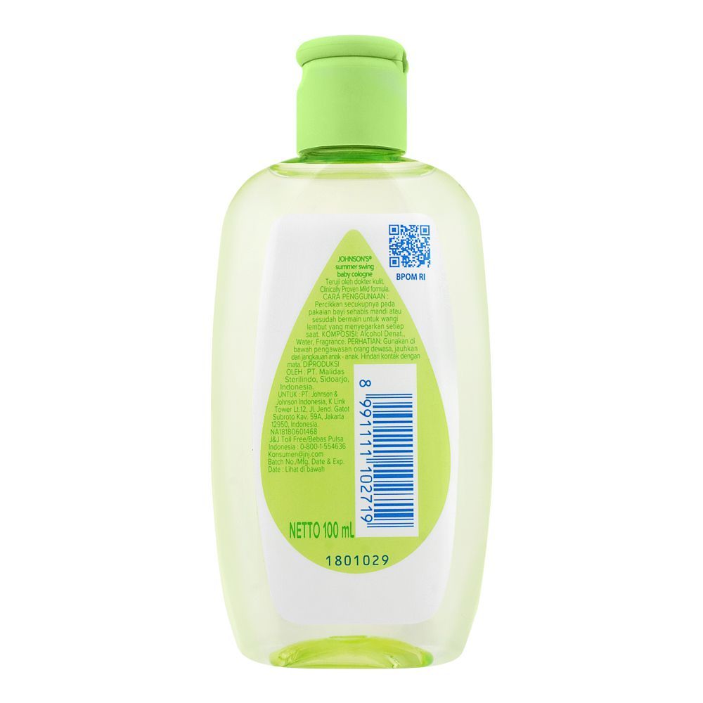 Johnson Summer Swing Baby Colonge, 100ml - Image 2