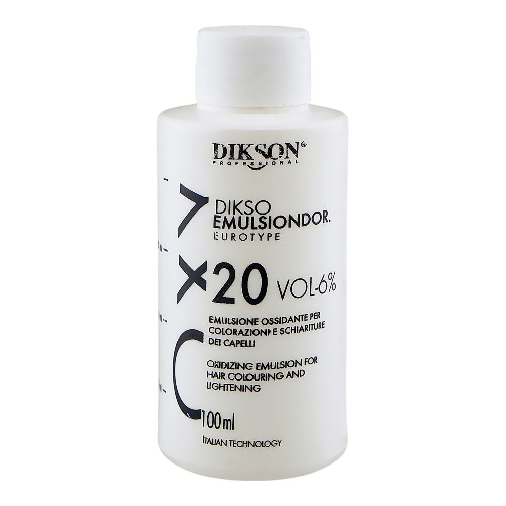 Dikson Dikso Emulsiondor Eurotype Developer 6% 20 Vol, For Hair Colouring & Lightening, 100ml - Main Image