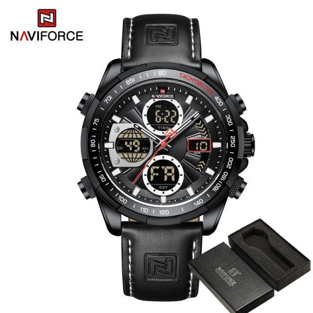 Overfly 9197 Naviforce Analog-Digital Dual Time Chronograph Watch main image