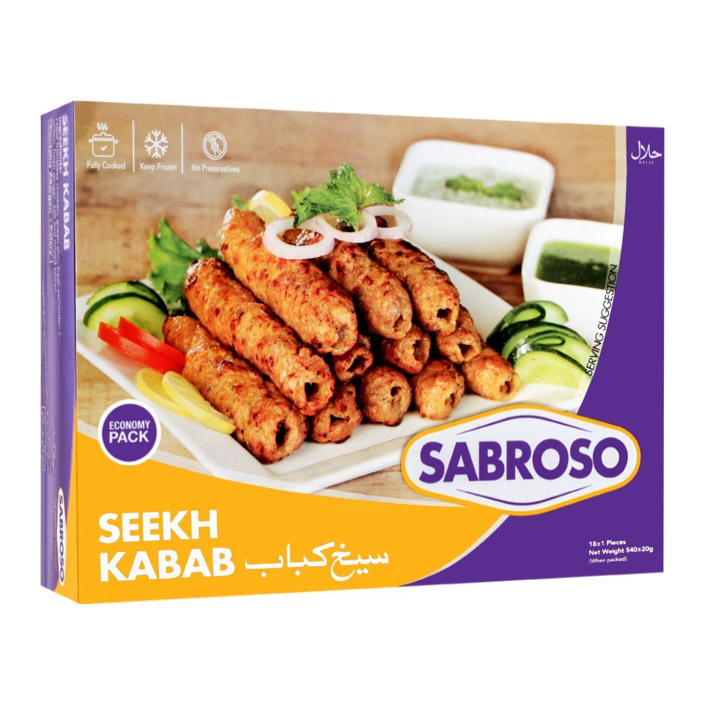 Sabroso Chicken Seekh Kabab, 18 Pieces, 540g - Main Image
