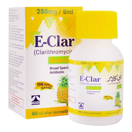 Tabros Pharma E-Clar Granules, 250mg/5ml 60ml - Main Image