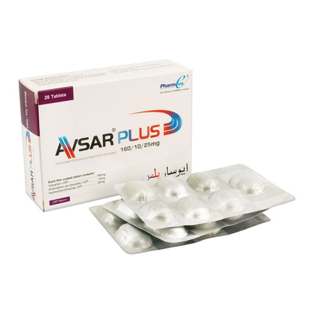 PharmEvo Avsar Plus Tablet, 160/10/25mg, 28-Pack - Main Image