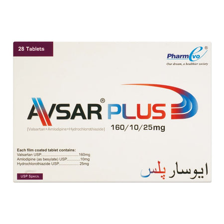 PharmEvo Avsar Plus Tablet, 160/10/25mg, 28-Pack - Image 2