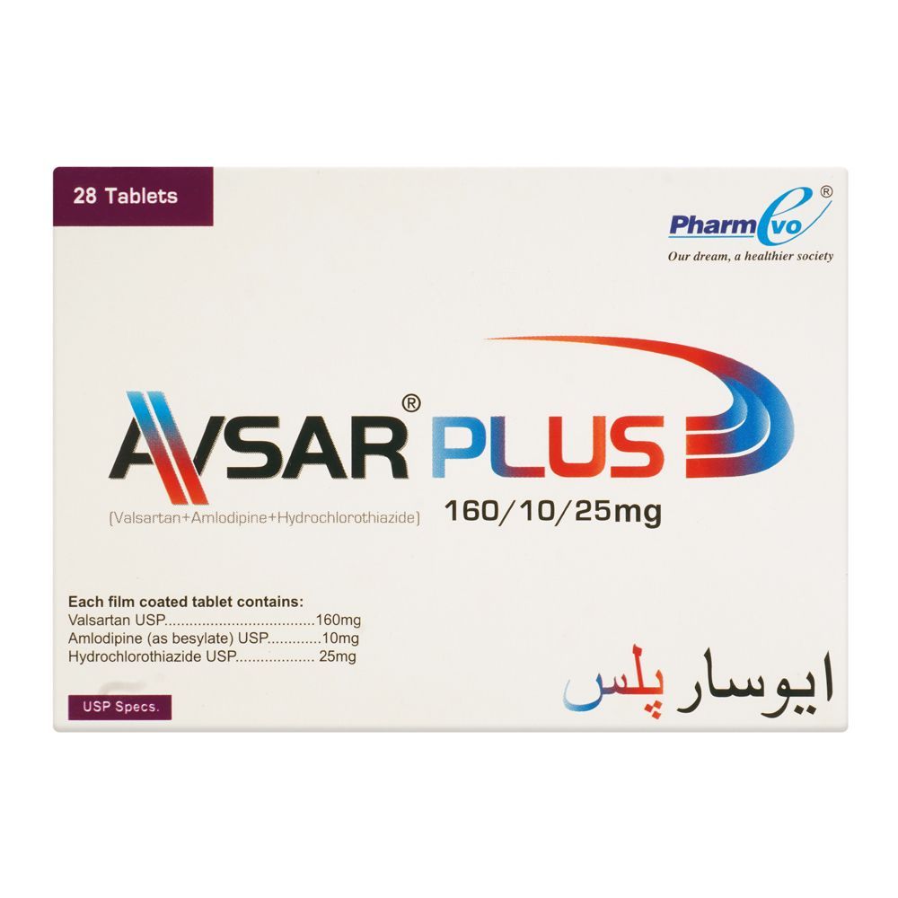 PharmEvo Avsar Plus Tablet, 160/10/25mg, 28-Pack - Image 2