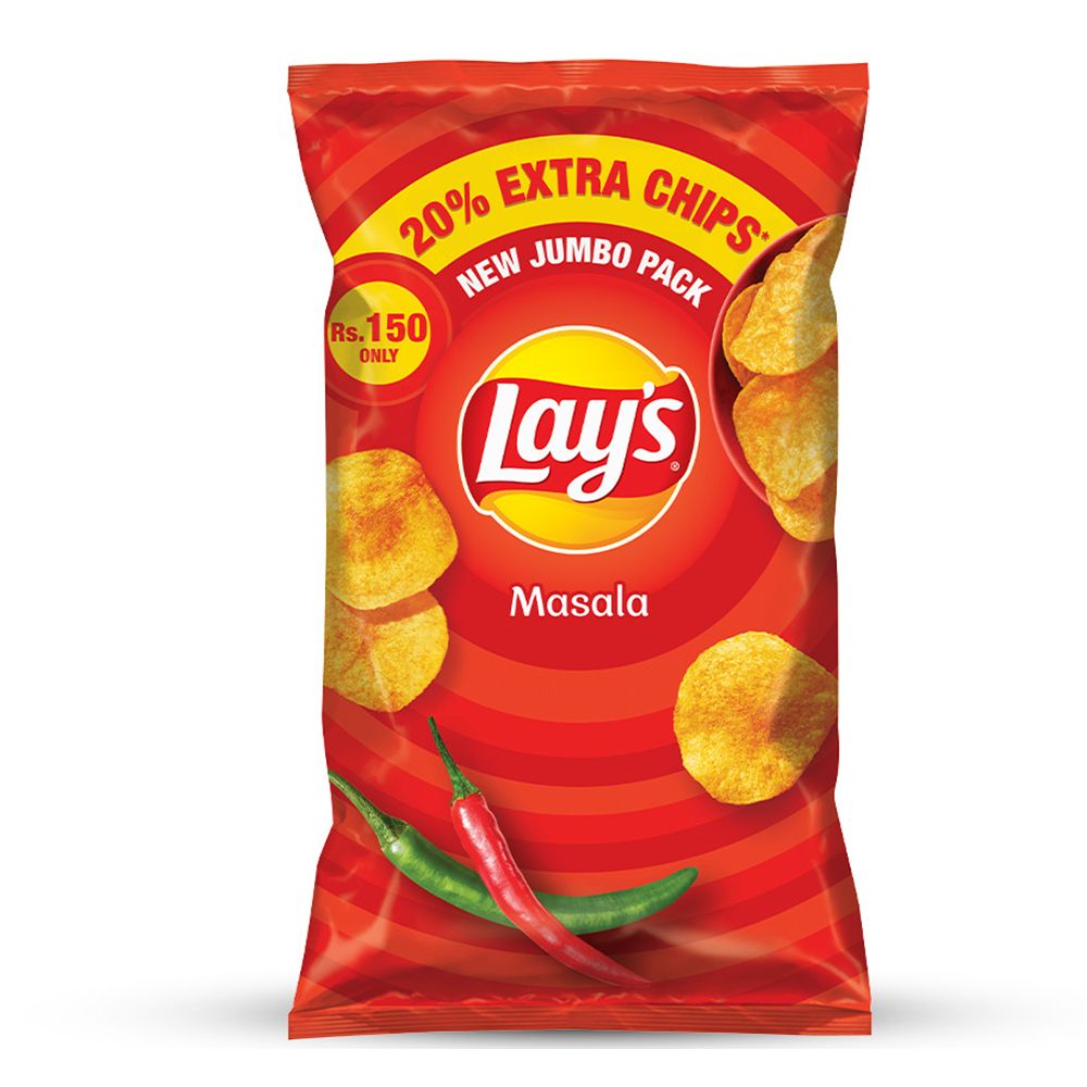 Lay's Masala Chips, New Jumbo Pack, 120g - Main Image