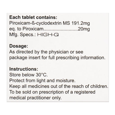 High-Q Pharmaceuticals Pytex Tablet, 20mg, 20-Pack - Image 3
