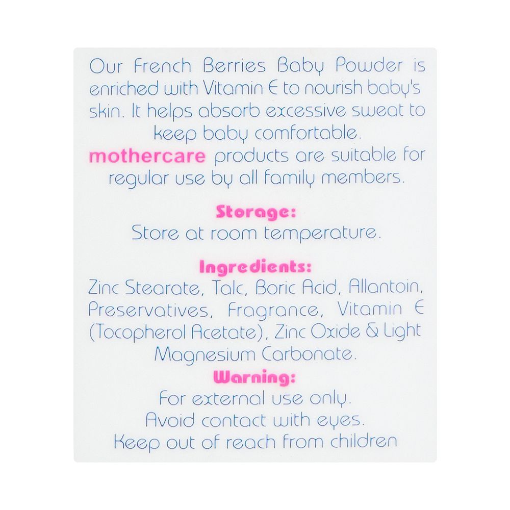 Mothercare French Berries Baby Powder, Local, 385g - Image 3