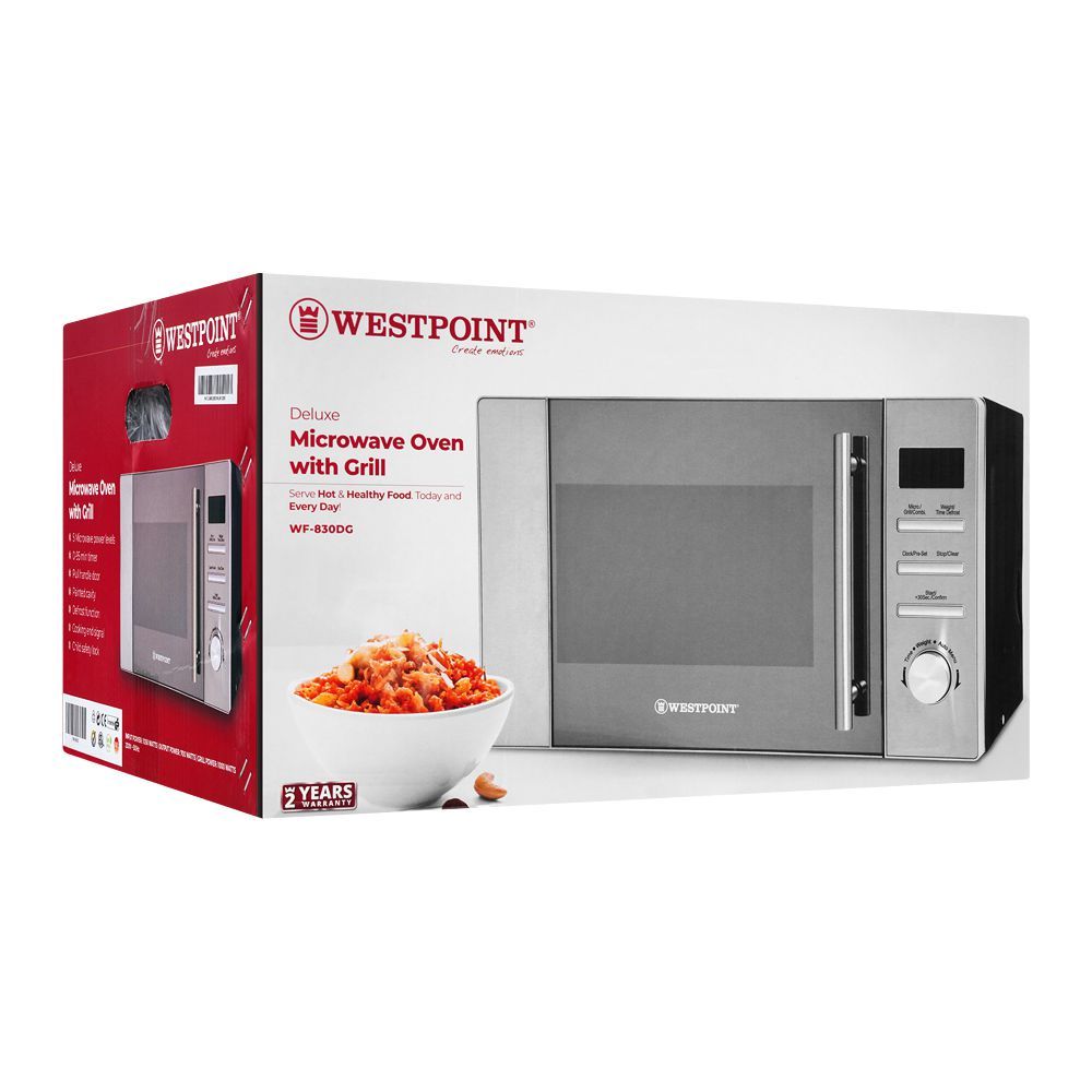 West Point Deluxe Microwave Oven With Grill, 28 Liters, WF-830DG - Image 2