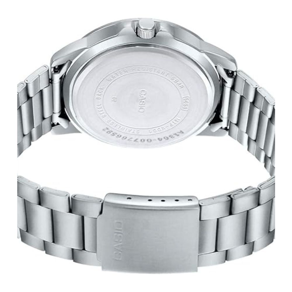 Casio Men's Enticer Analog Watch With Blue Dial & Stainless Steel Bracelet, MTP-VD01D-2EVUDF - Image 3