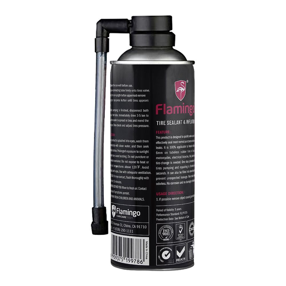 Flamingo Tire Sealant & Inflator, 450ml - Image 2