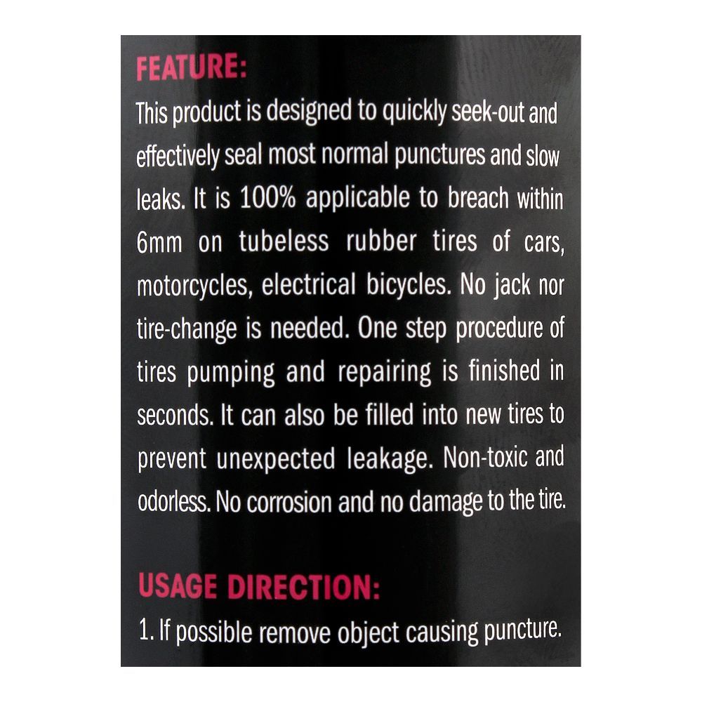 Flamingo Tire Sealant & Inflator, 450ml - Image 3