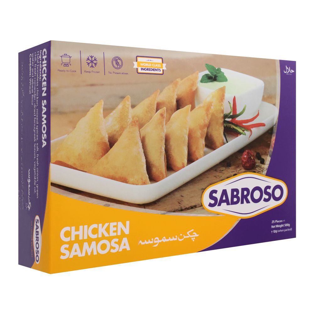 Sabroso Chicken Samosa, 25 Pieces, 500g - Main Image