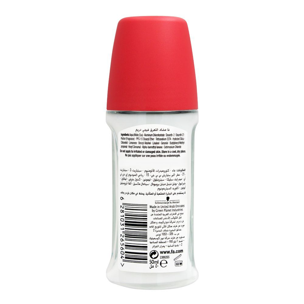 Fa 48H Protection Island Vibes Fiji Dream Watermelon Ylang Ylang Scent Roll-On Deodorant, For Women, 50ml - Image 2