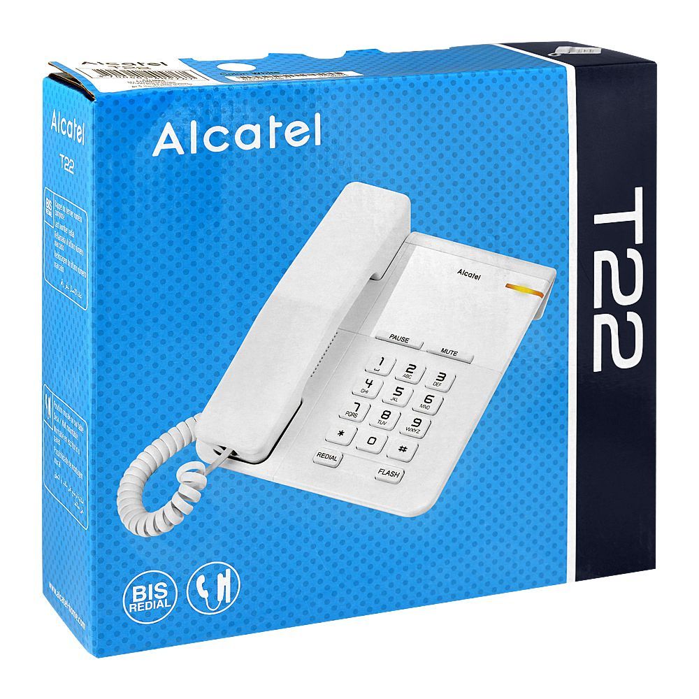 Alcatel Corded Telephone, White, T22-EX - Image 2