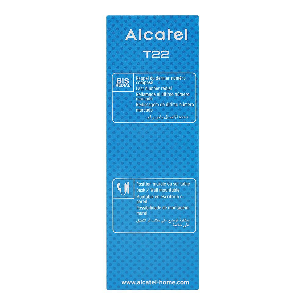 Alcatel Corded Telephone, White, T22-EX - Image 5